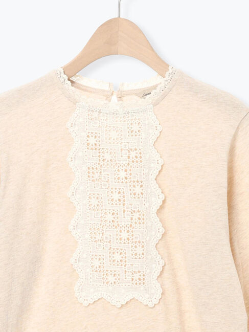 Samansa Mos2「パーツレース貼りカットソー」|Tシャツ・カットソー|