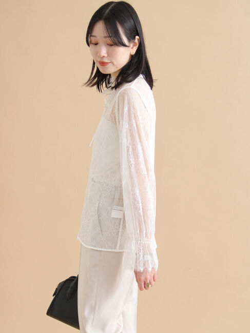 sm2rhythm「レースボウタイブラウス」|シャツ・ブラウス|