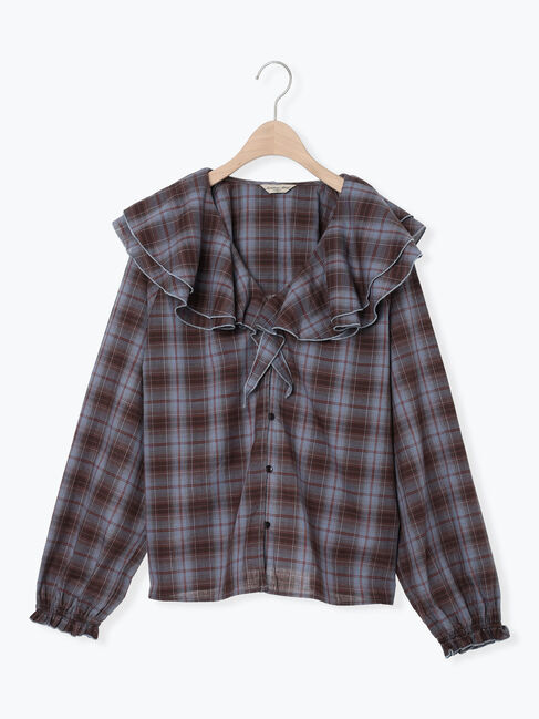 Samansa Mos2「フリル襟ブラウス」|シャツ・ブラウス|