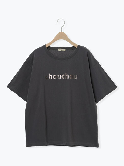 Samansa Mos2「【接触冷感】箔プリントTシャツ」|Tシャツ・カットソー|