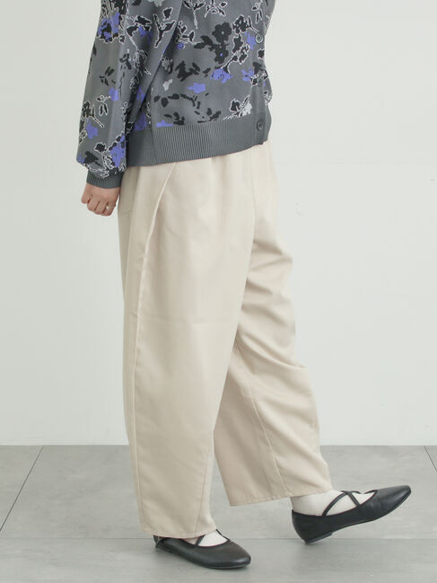 Samansa Mos2「サイド深タックバレルパンツ」|その他|