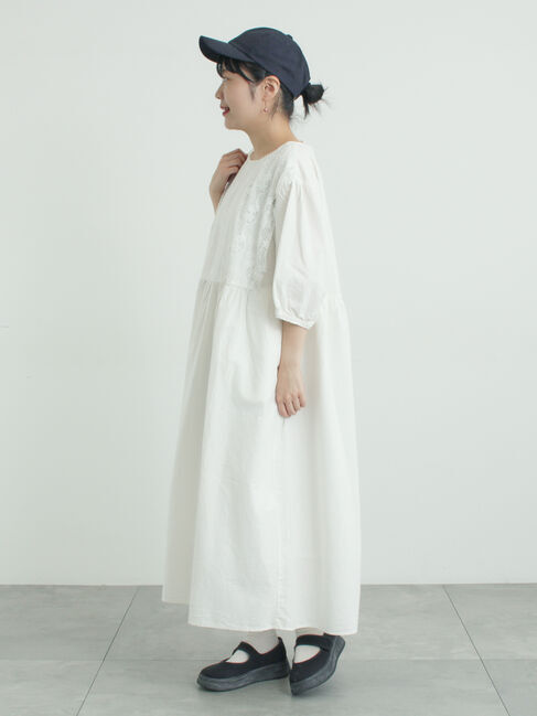 Samansa Mos2「胸元レース貼りワンピース」|ワンピース|