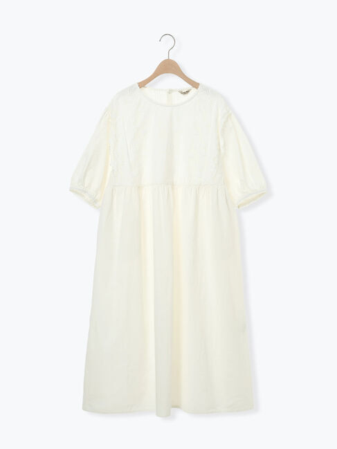 Samansa Mos2「胸元レース貼りワンピース」|ワンピース|