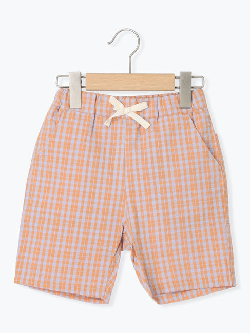 Samansa Mos2 Lagom「サッカーチェックハーフ(セットアップ可)」|その他|オレンジ