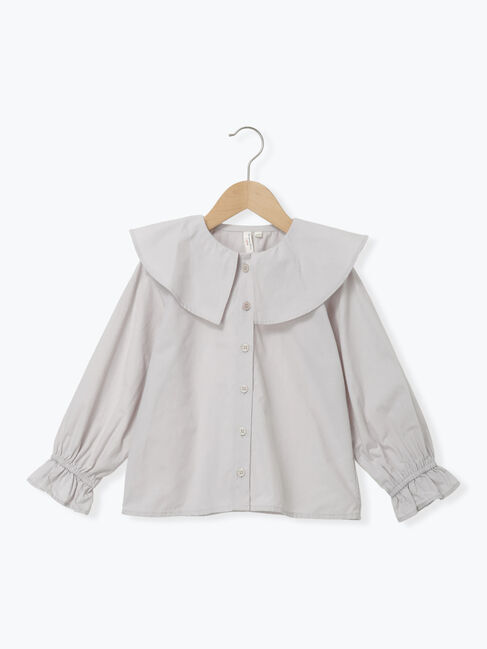 Samansa Mos2 Lagom「ビッグカラーブラウス」|シャツ・ブラウス|Ｓグレー