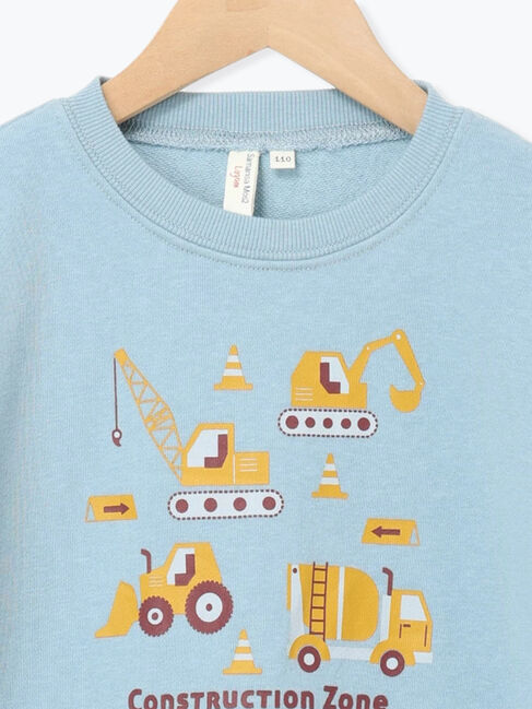 Samansa Mos2 Lagom「はたらく車プリントトレーナー」|Tシャツ・カットソー|