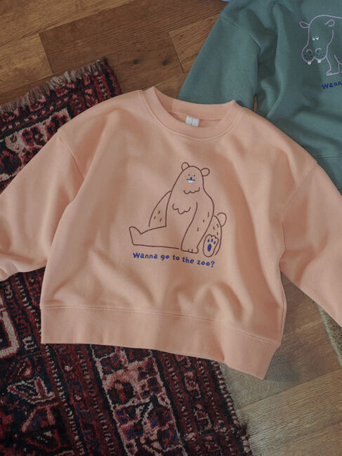 Samansa Mos2 Lagom「アニマルチェーン刺繍トレーナー」|Tシャツ・カットソー|オレンジ