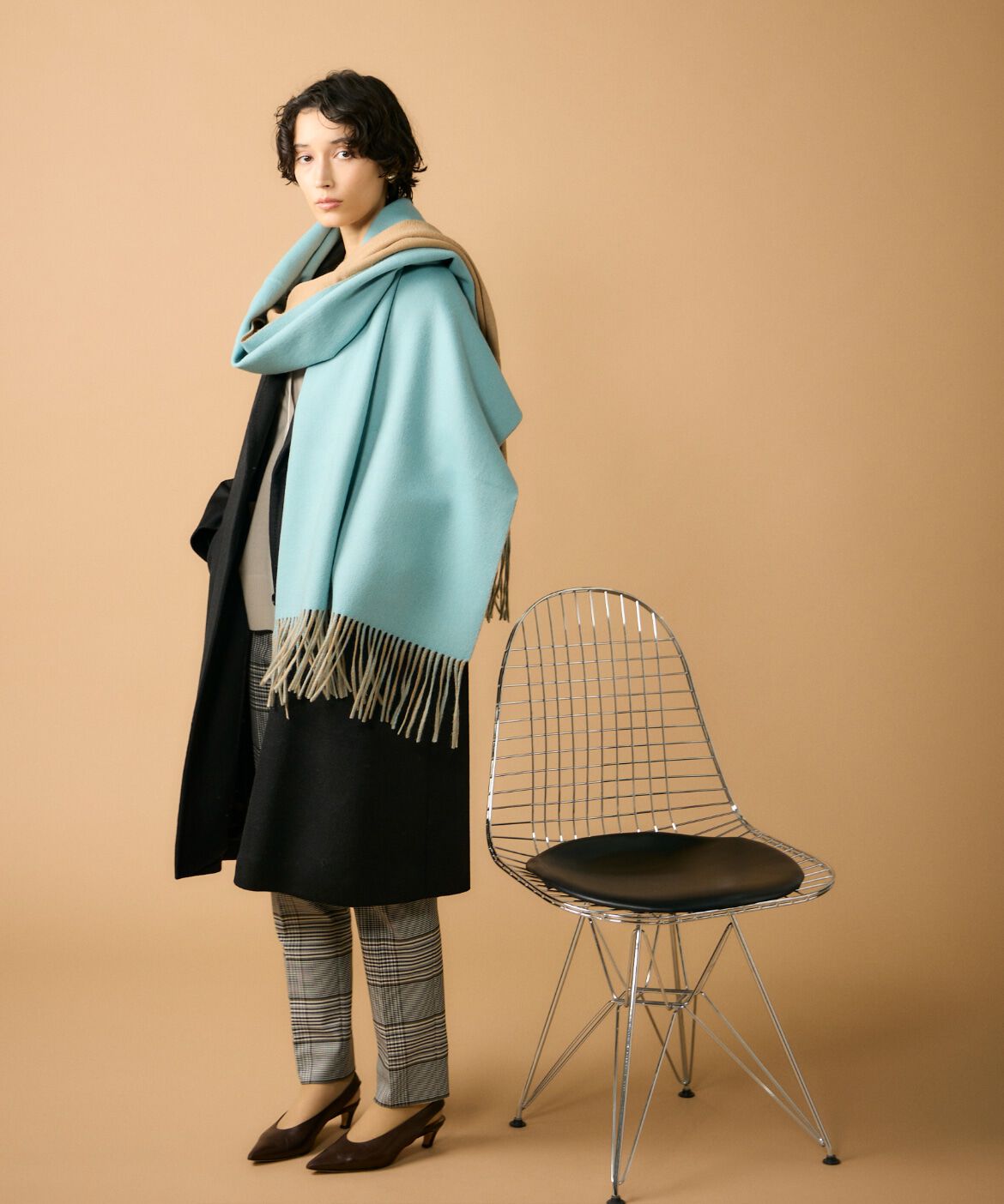 FAVORITE SUKINAMONO「スポンディッシュカシミヤリバーシブルストール《ASAUCE MELER》」|ストール|