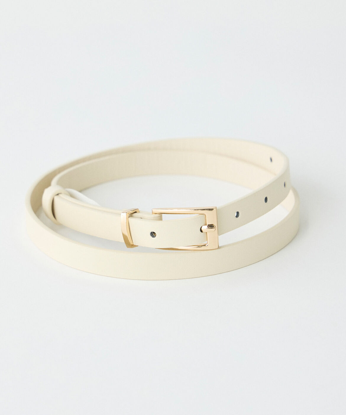 DAY by DAY it&rsquo;s international「角バックル細ベルト」|ベルト|アイボリー2