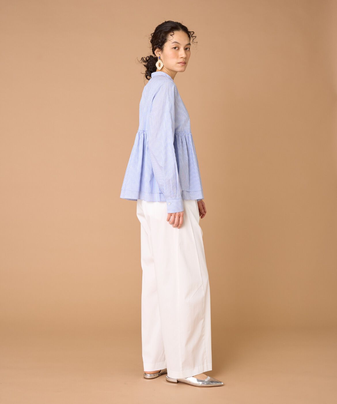 INED「《大きいサイズ》レイヤードブラウス」|シャツ・ブラウス|