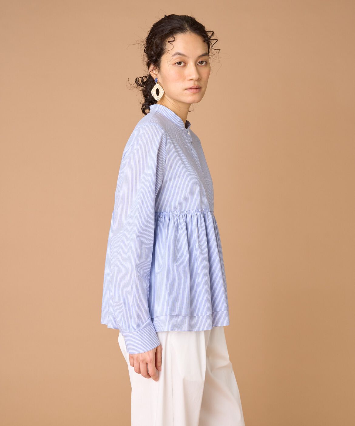 INED「《大きいサイズ》レイヤードブラウス」|シャツ・ブラウス|