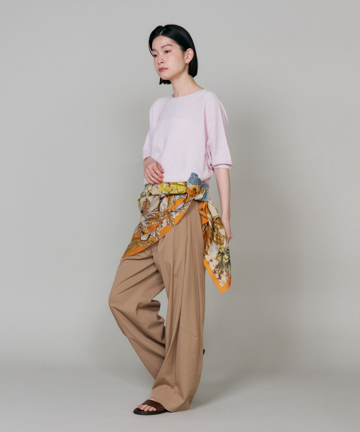 FAVORITE SUKINAMONO「コラージュジャングルフルーツ コットンシルクストール《manipuri》」|ストール|