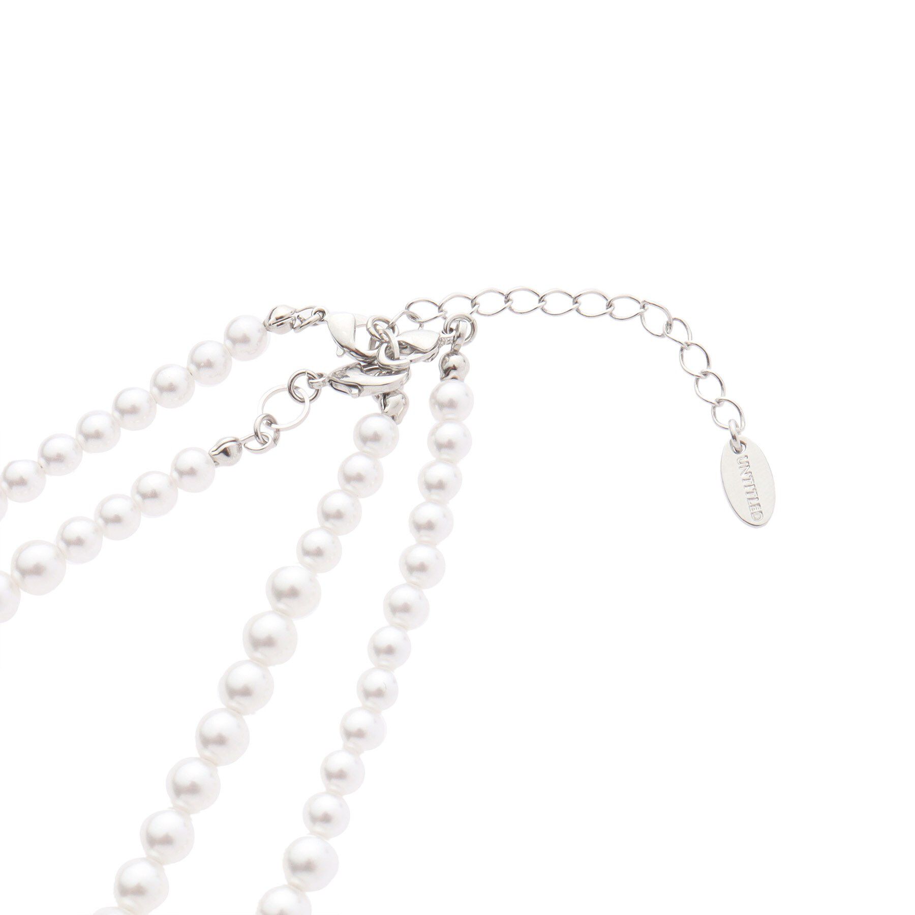 UNTITLED「【追加6/日本製】2連フェイクパールネックレス」|ネックレス|