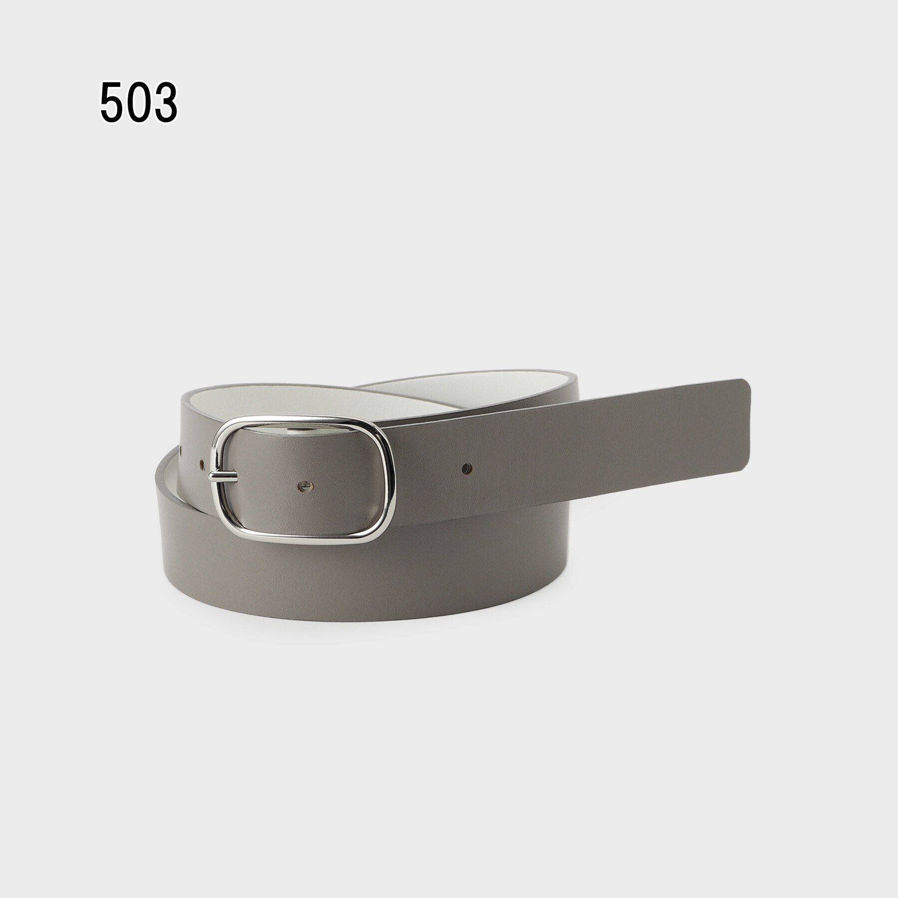 UNTITLED「【追加/本革/日本製】オーバルベルト30mm」|ベルト|