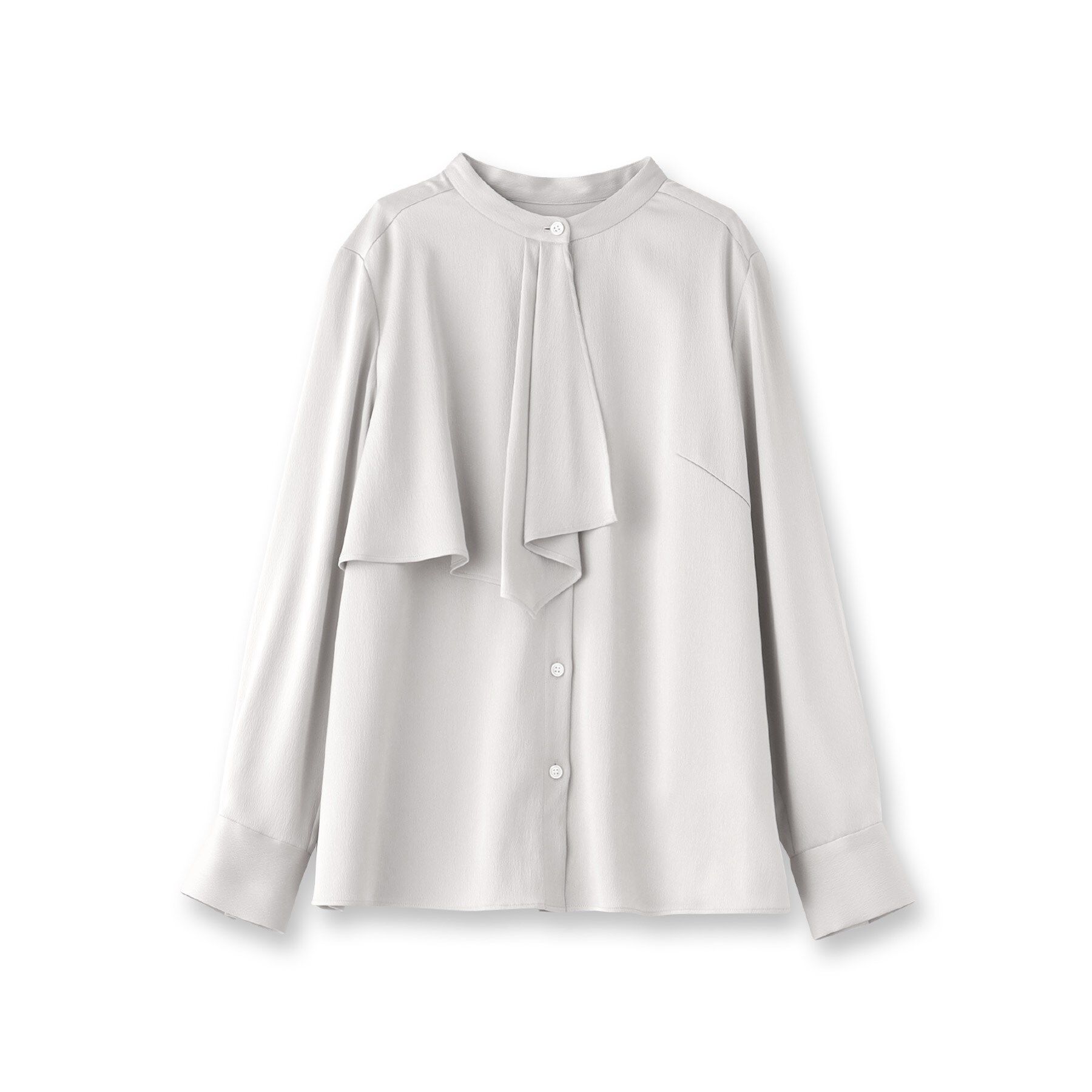 UNTITLED「【通勤】サテン ラッフル風ブラウス」|シャツ・ブラウス|