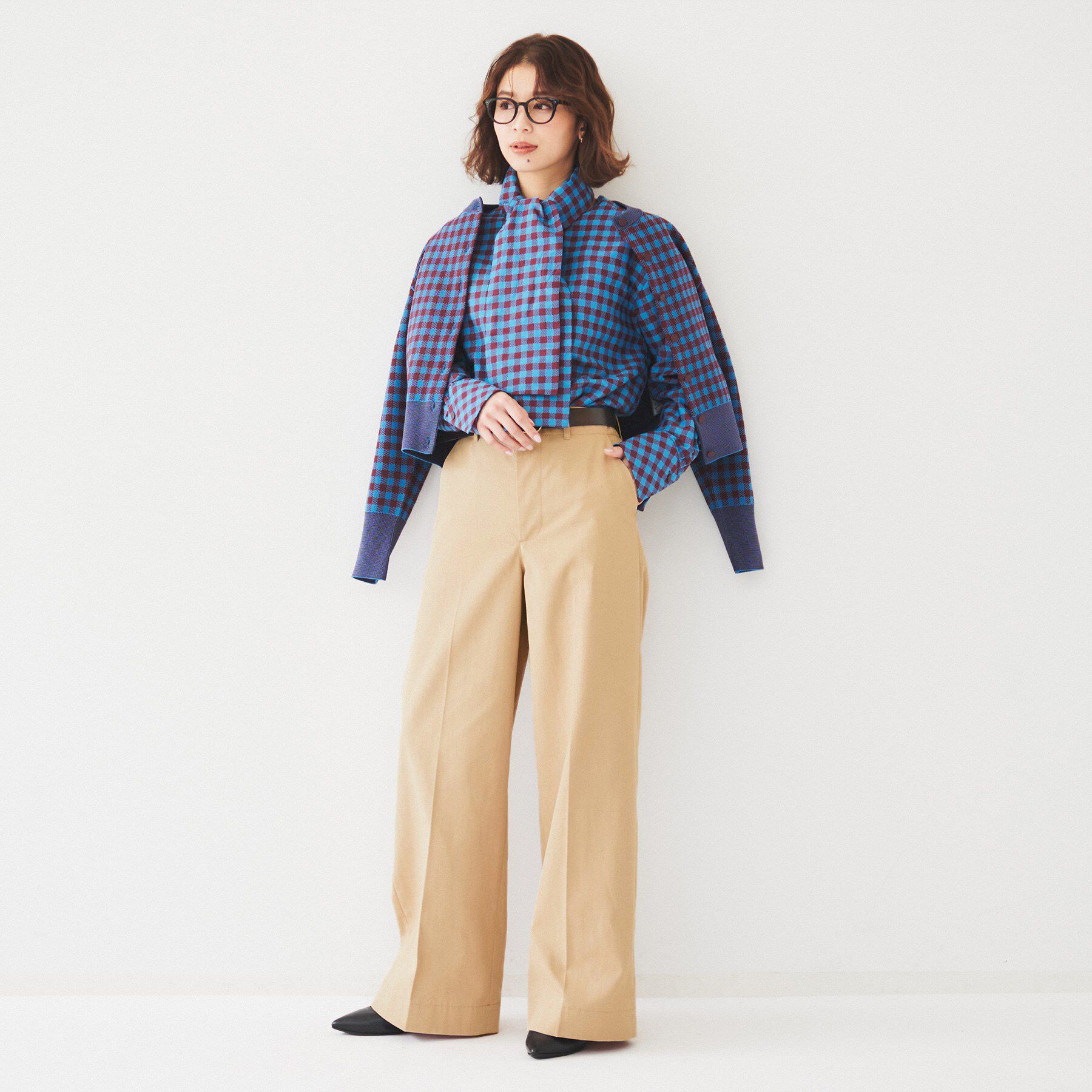 UNTITLED「コットンライク ワイドストレートパンツ」|その他|