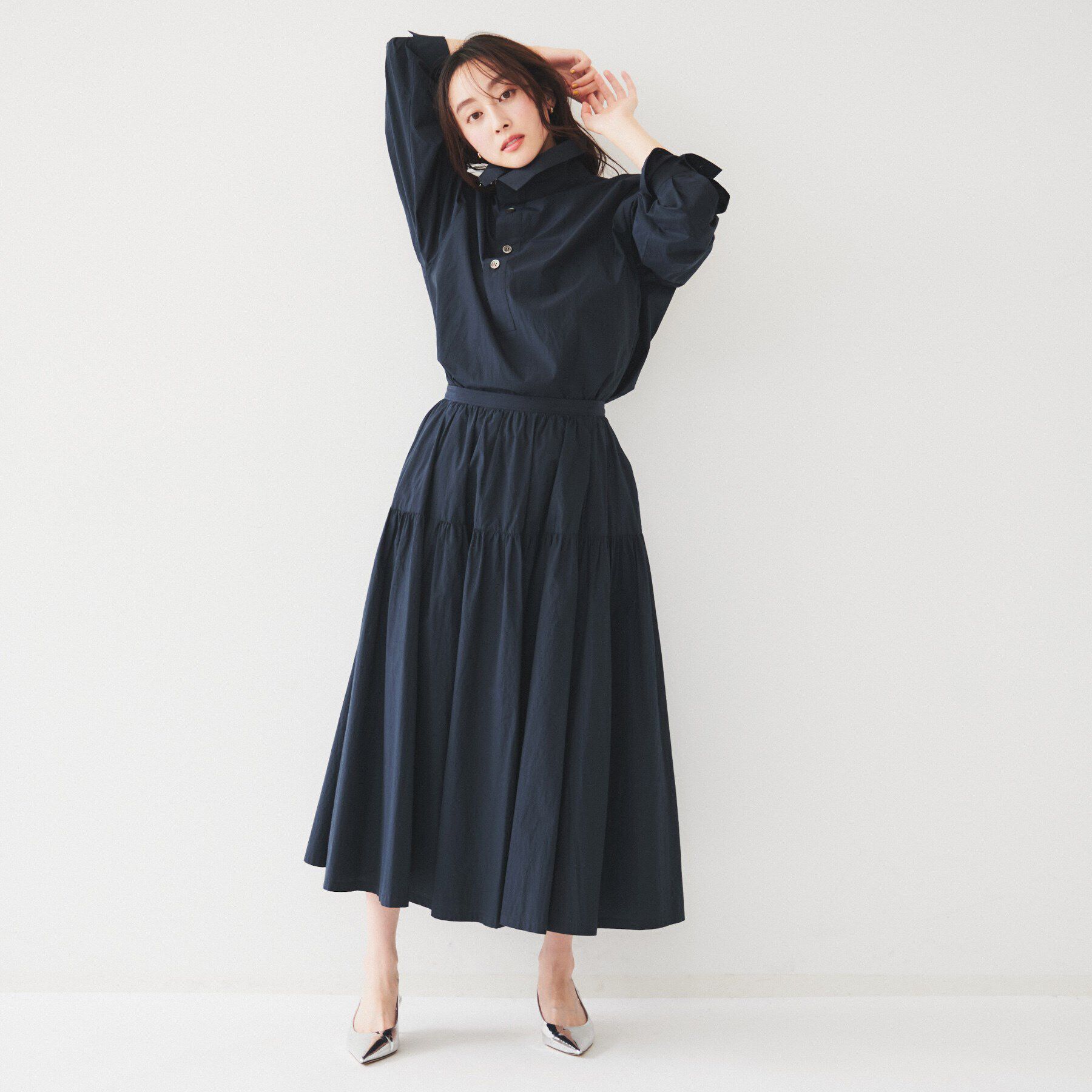 UNTITLED「【セットアップ可能/トレンド】ライトコットン プルオーバーシャツ」|シャツ・ブラウス|