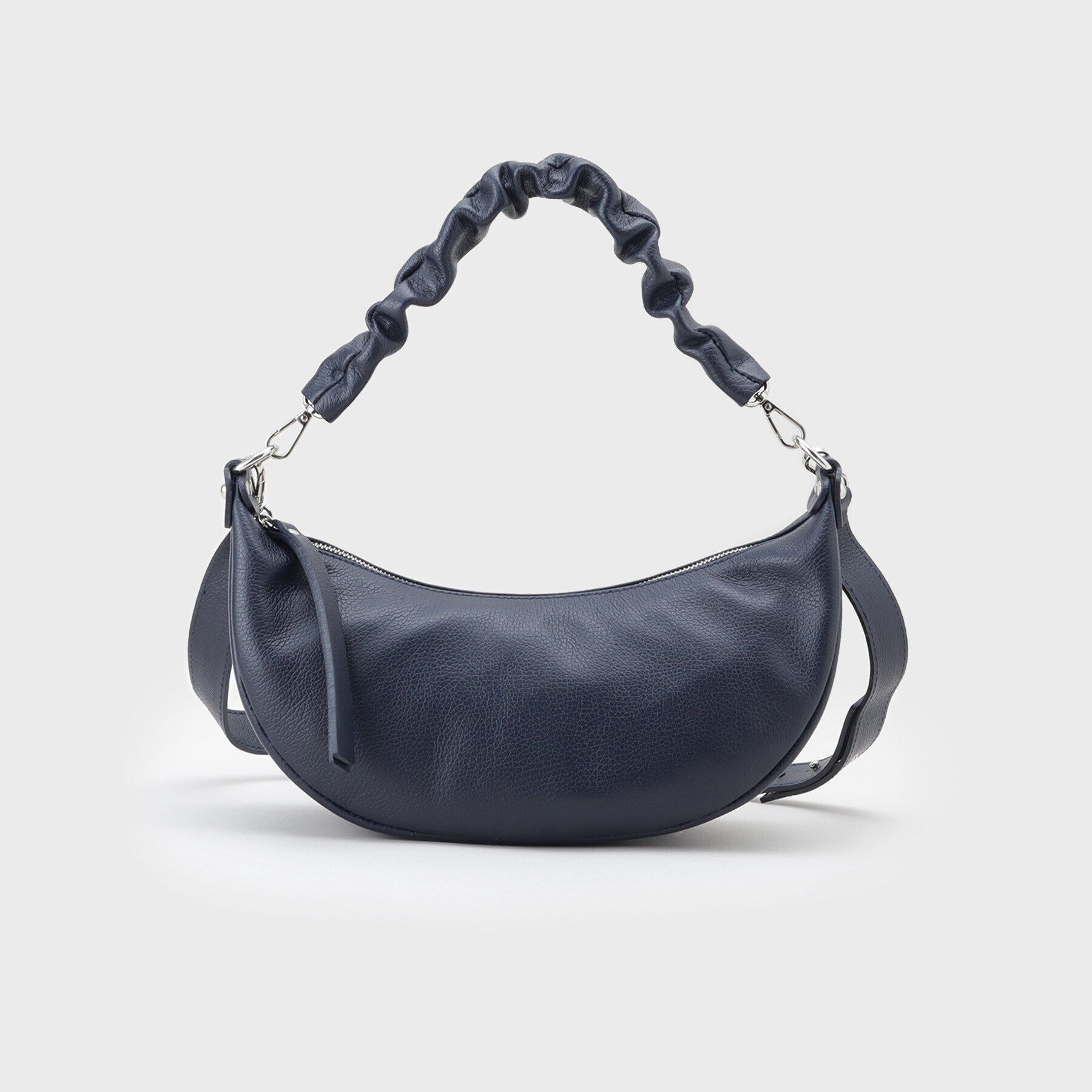 UNTITLED「【本革】ムーンショルダー」|ショルダー・メッセンジャー|ネイビー(094)