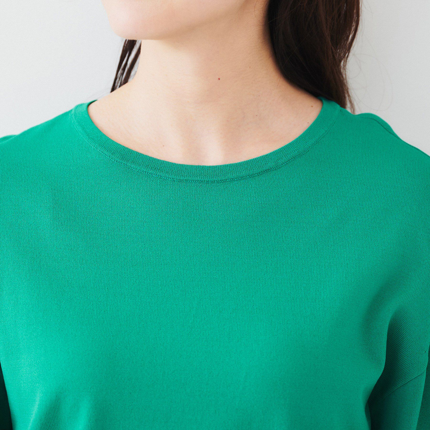 UNTITLED「【袖コンシャス/着映え/六分袖】ランタンスリーブニット」|ニット・セーター|