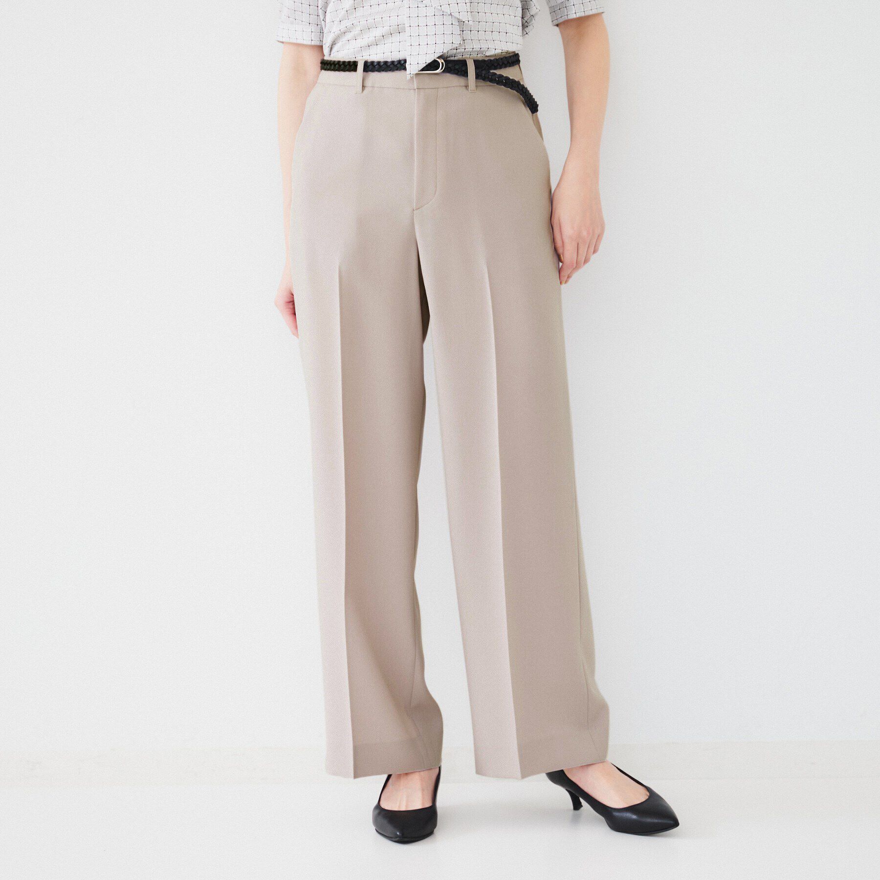 UNTITLED「【接触冷感/UV/セットアップ可能】ライトウェイト ワイドパンツ」|その他|ベージュ(052)