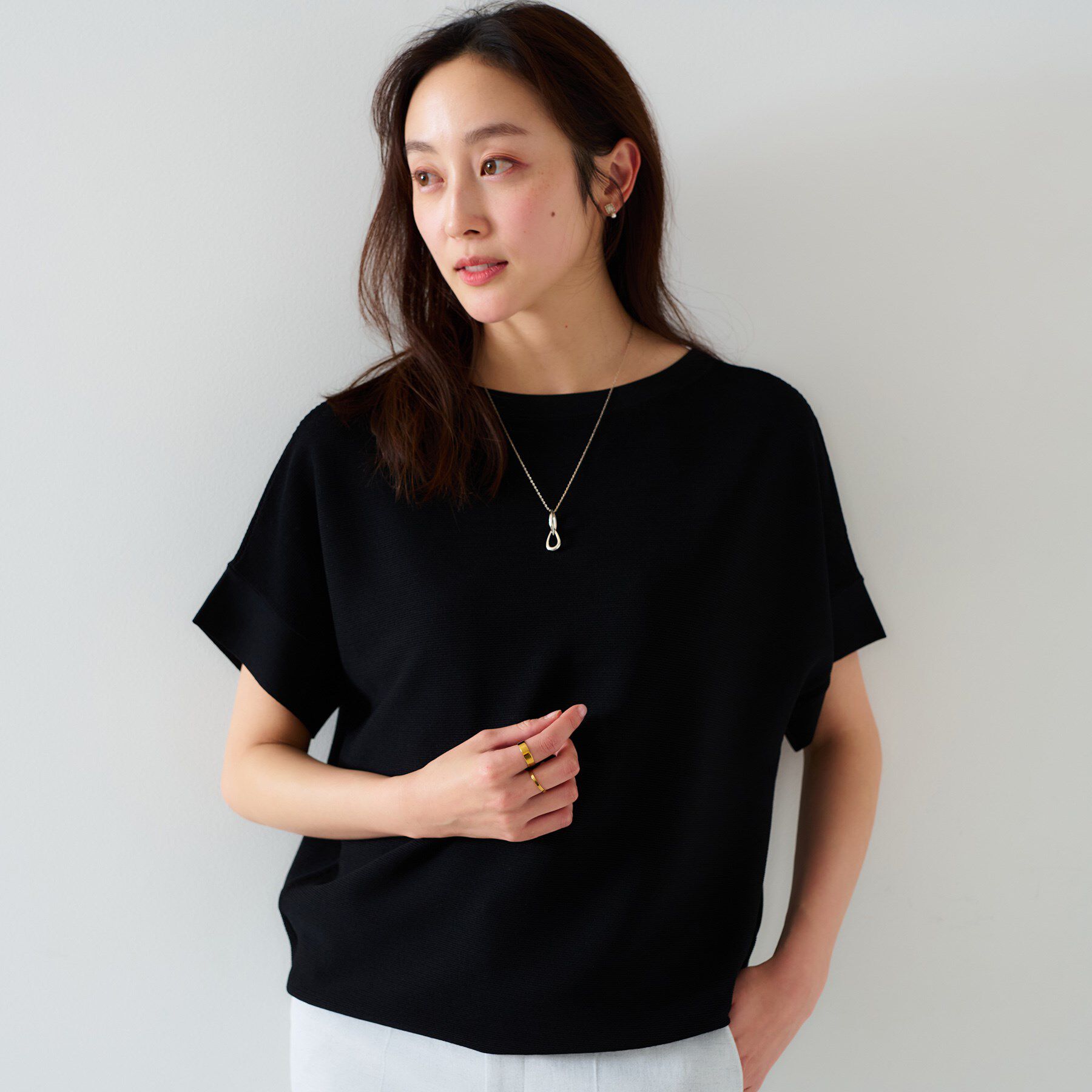 UNTITLED「【12色展開/体型カバー/2way】バウンドスリーブニット」|ニット・セーター|