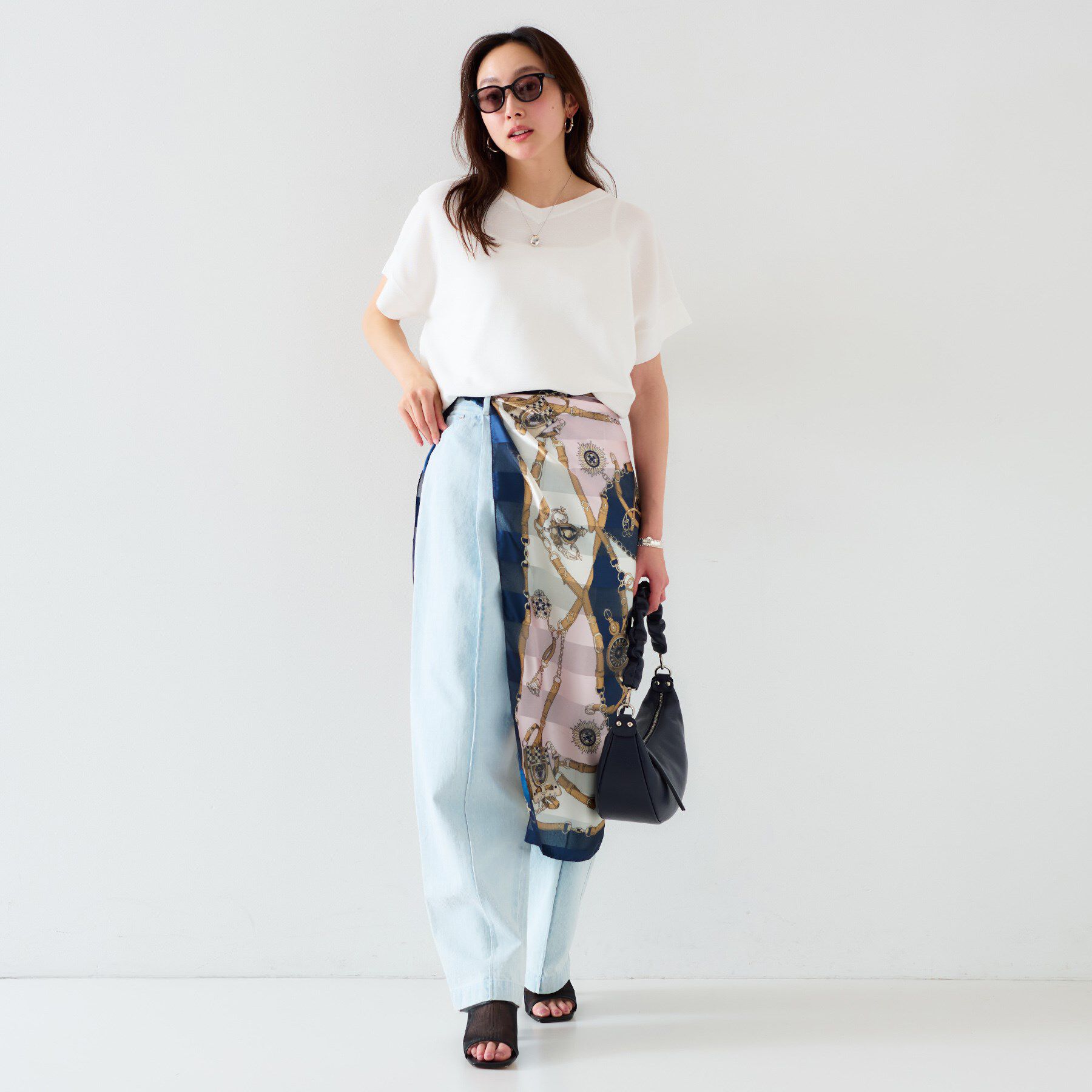 UNTITLED「【12色展開/体型カバー/2way】バウンドスリーブニット」|ニット・セーター|