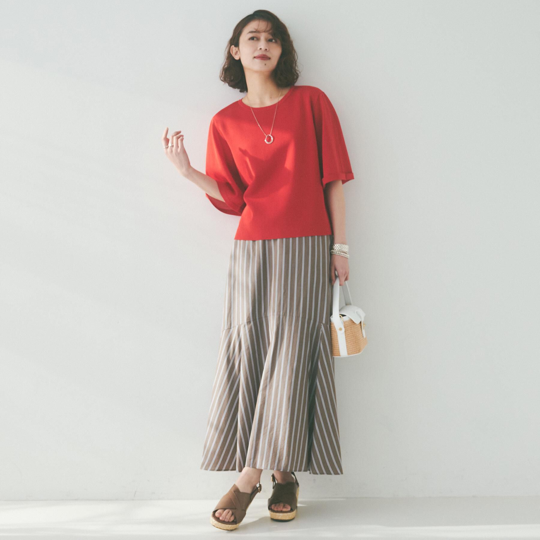 UNTITLED「【清涼感/二の腕カバー】シアープルオーバーニット」|ニット・セーター|