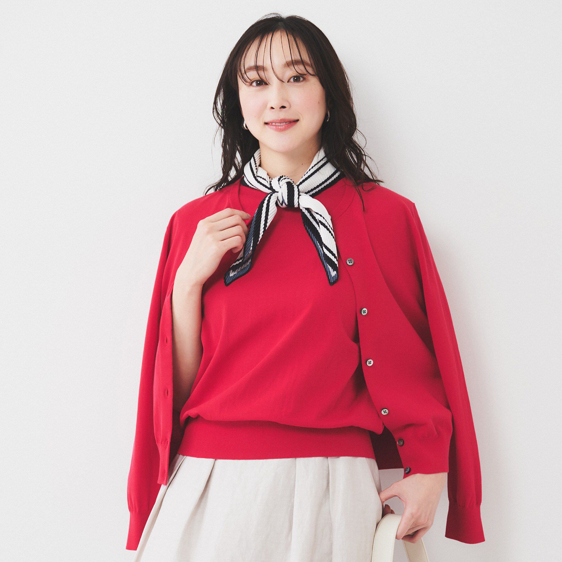 UNTITLED「【11色展開/コットン100/アンサンブル可能】クルーカーディガン」|カーディガン|