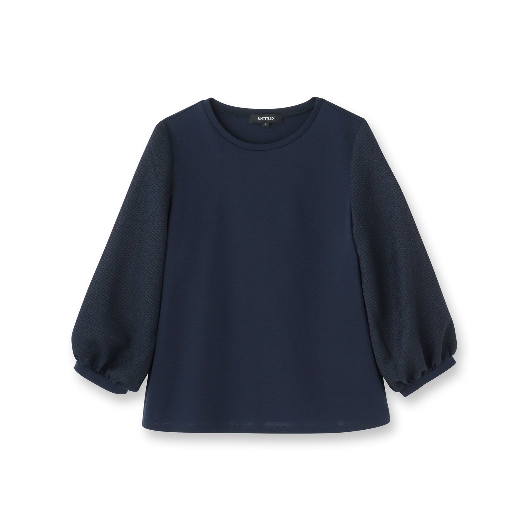 UNTITLED「【二の腕カバー/オンオフ】袖シアー ドッキングプルオーバー」|Tシャツ・カットソー|