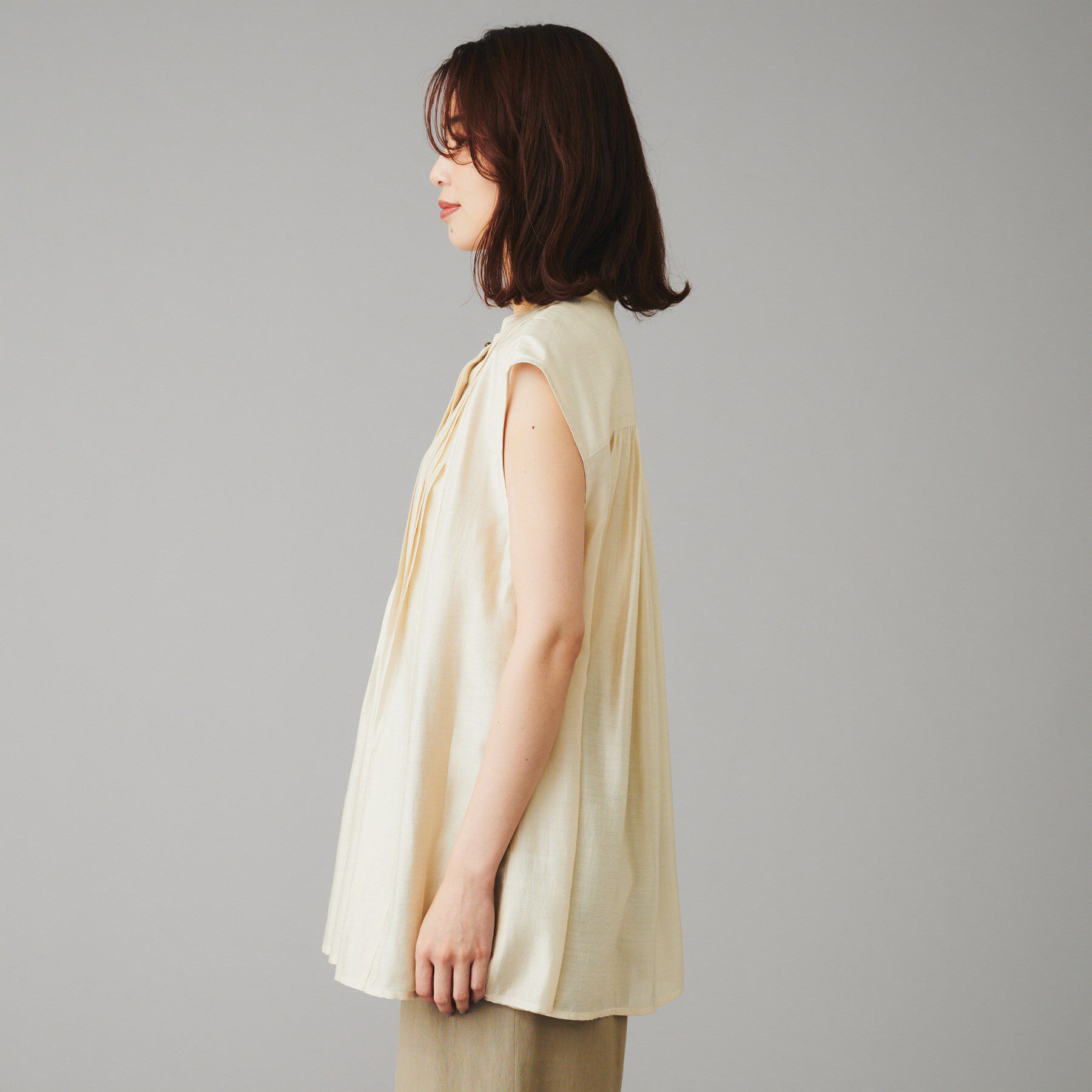 UNTITLED「【CHIGON】タックフレア フレンチブラウス」|シャツ・ブラウス|