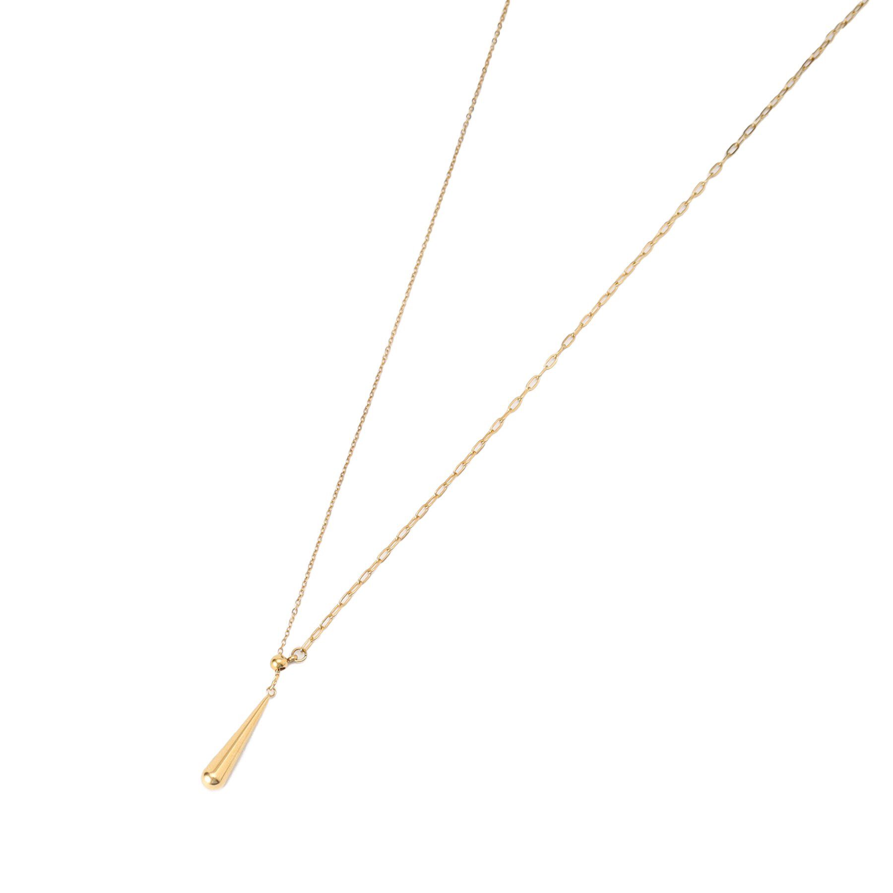 UNTITLED「【ステンレス】Y字ドロップネックレス」|ネックレス|ゴールド(007)