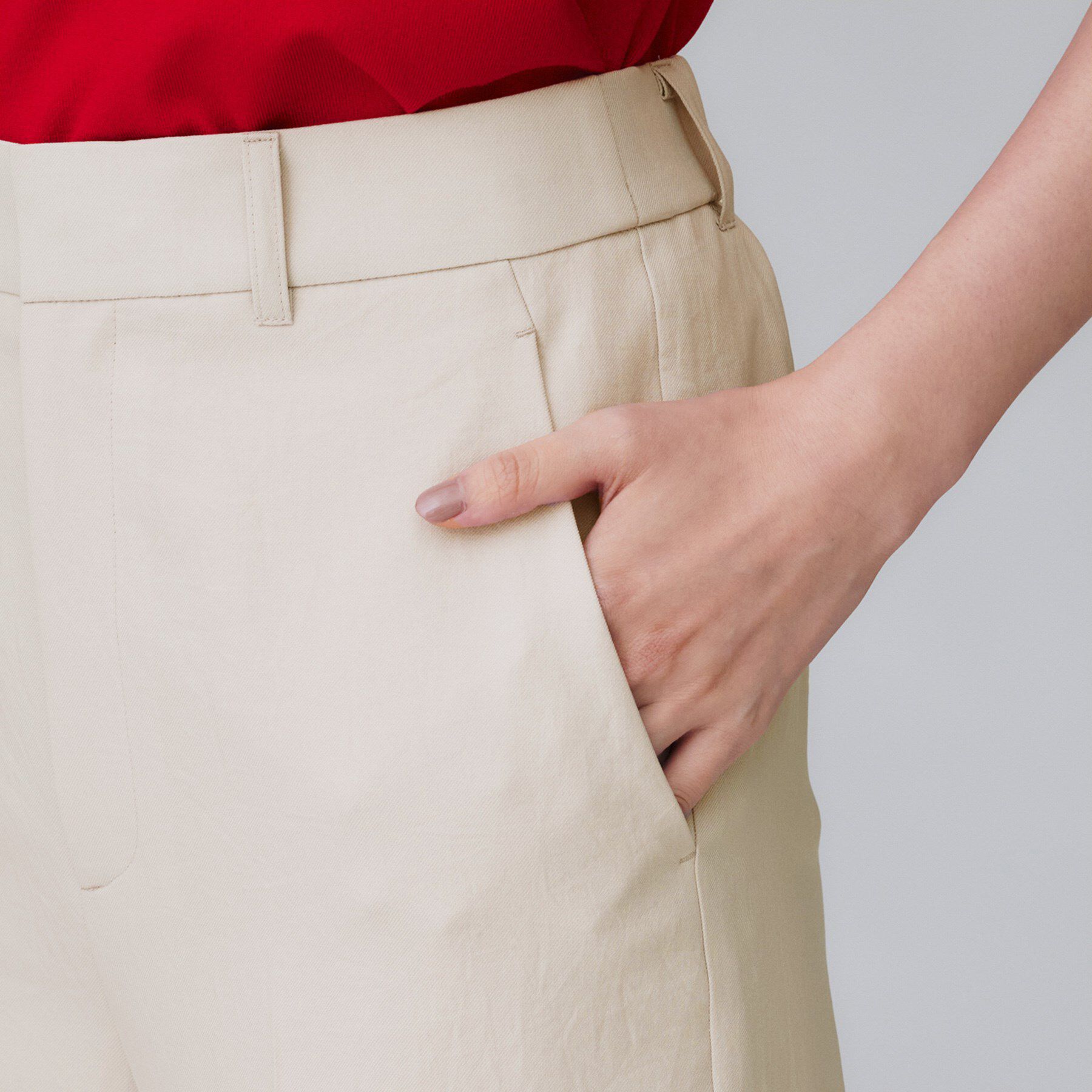 UNTITLED「【後ろウエストゴム】ツイルセミフレアパンツ」|その他|