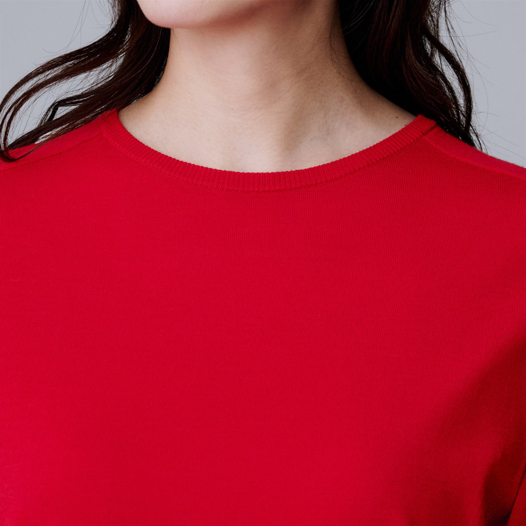 UNTITLED「【アンサンブル可/六分袖/洗える】ウールシルクニット」|ニット・セーター|