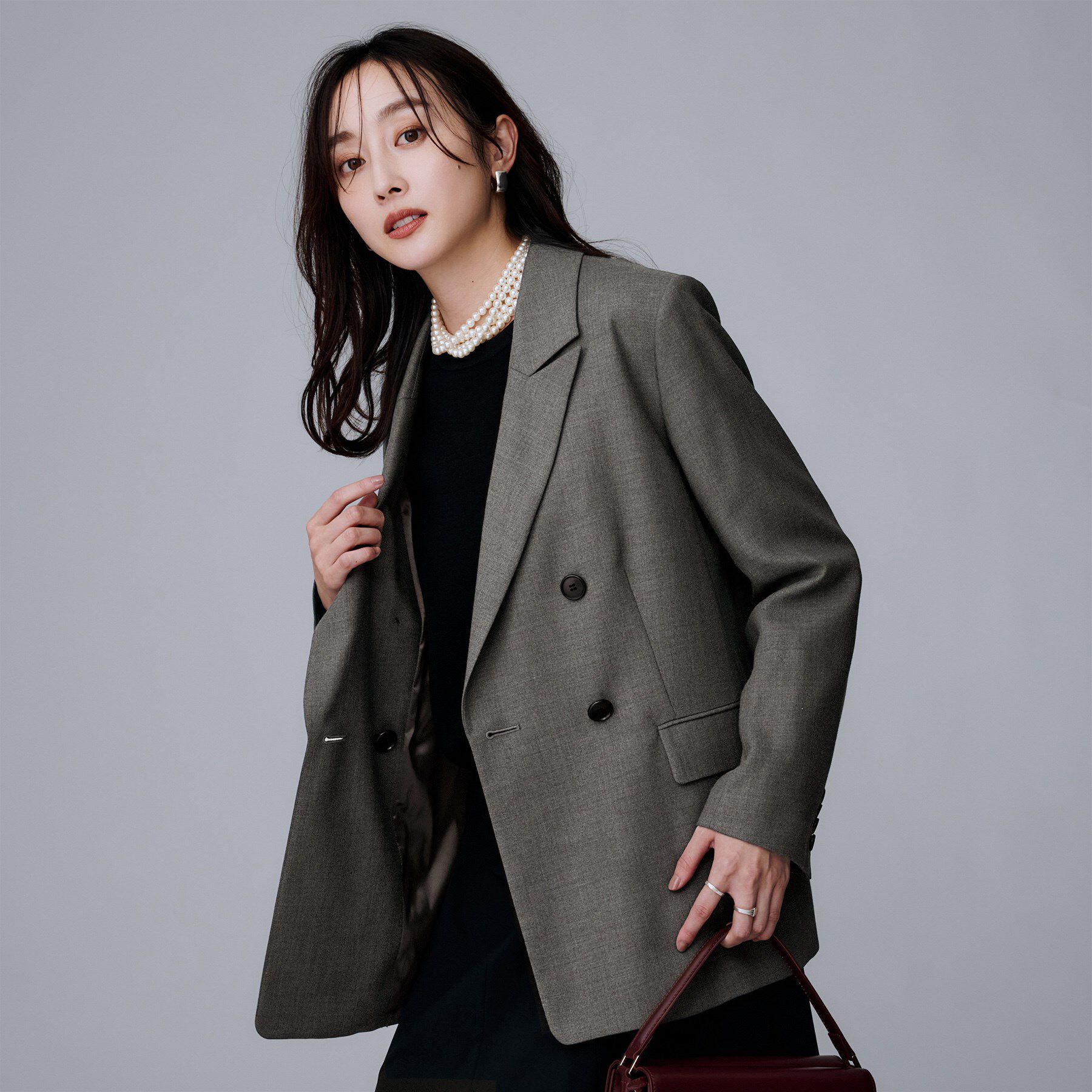 UNTITLED「【セットアップ可】ウールライク ダブルブレストジャケット」|テーラードジャケット|