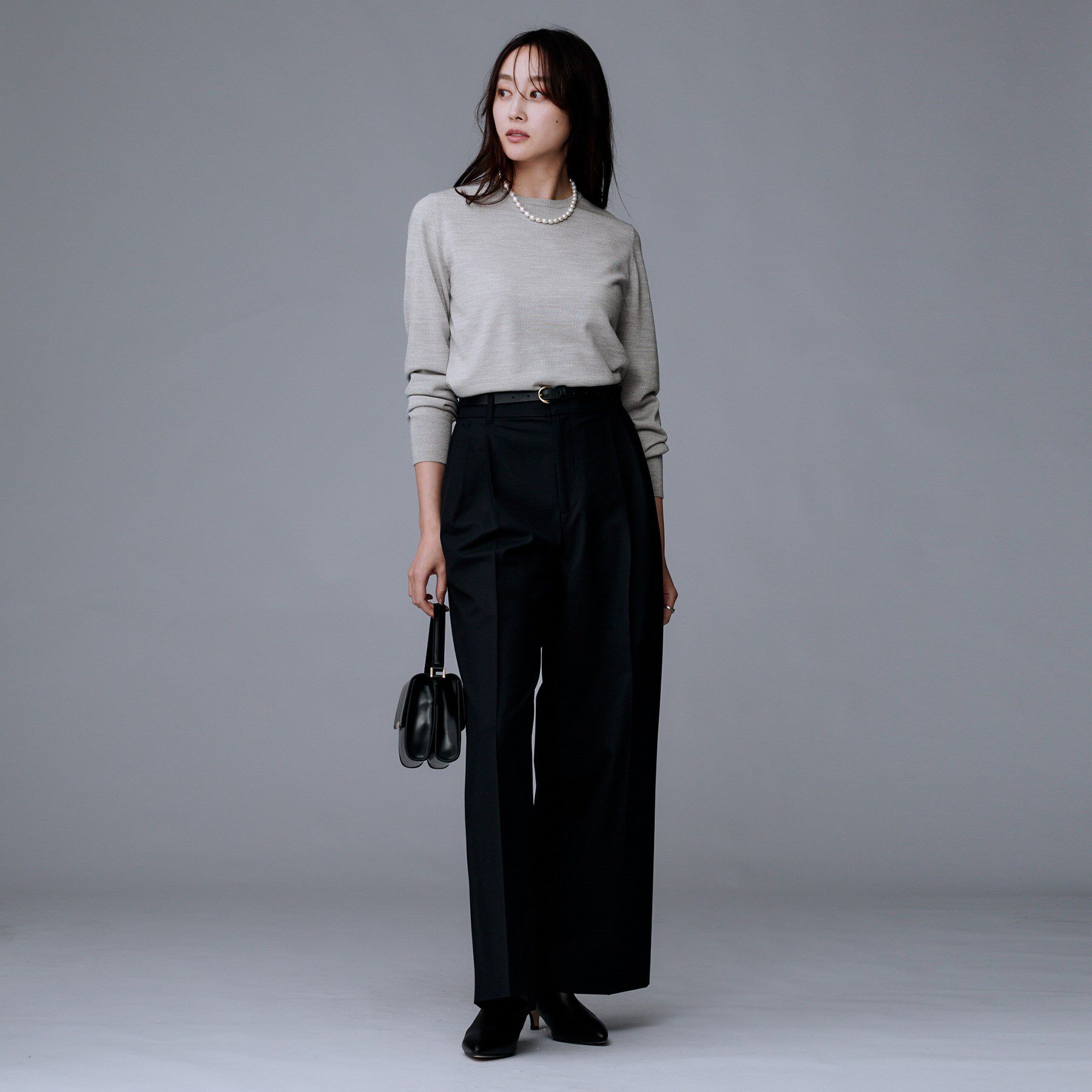 UNTITLED「【アンサンブル可/洗える/ウール100%】クルーネックウールニット」|ニット・セーター|