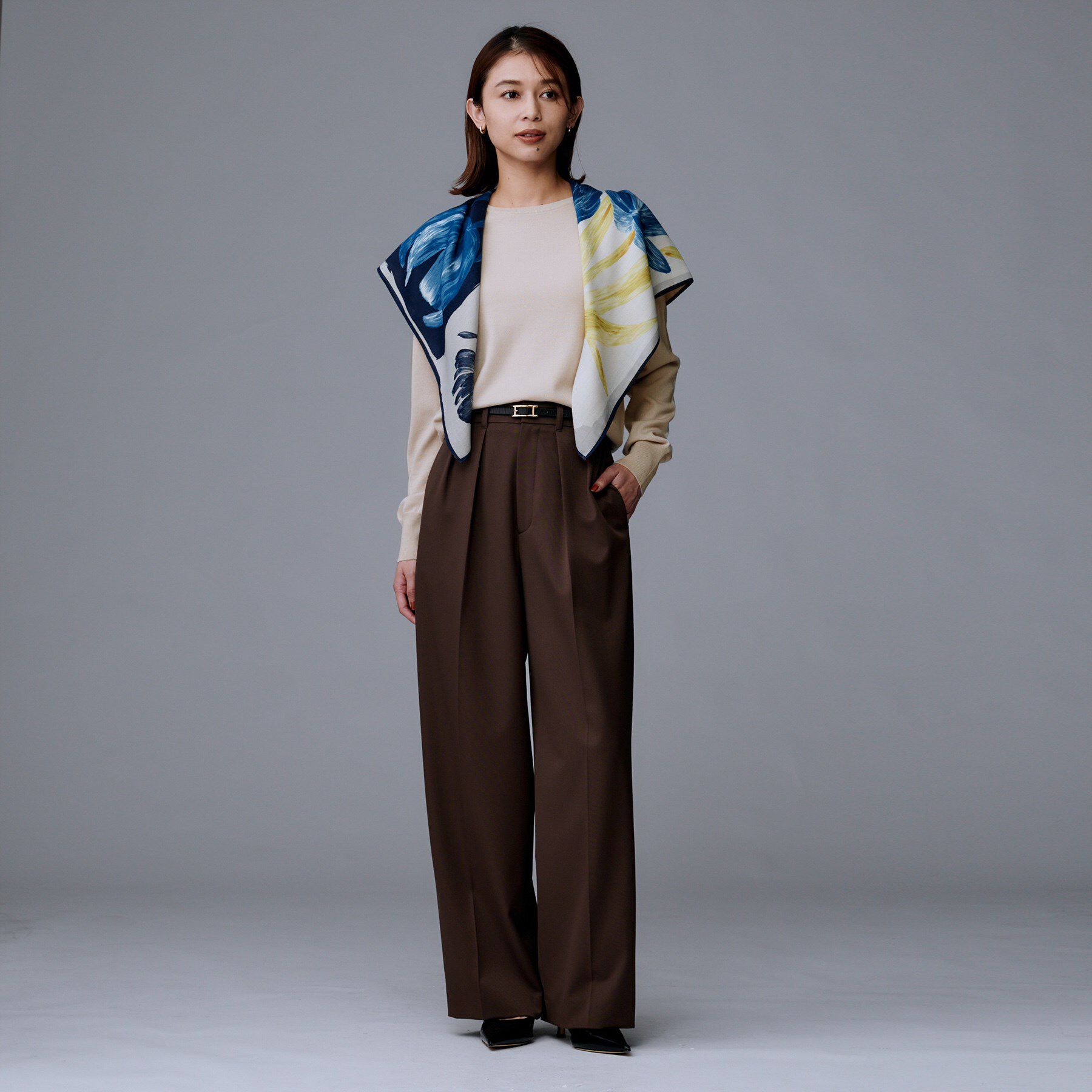 UNTITLED「【アンサンブル可/洗える/ウール100%】クルーネックウールニット」|ニット・セーター|