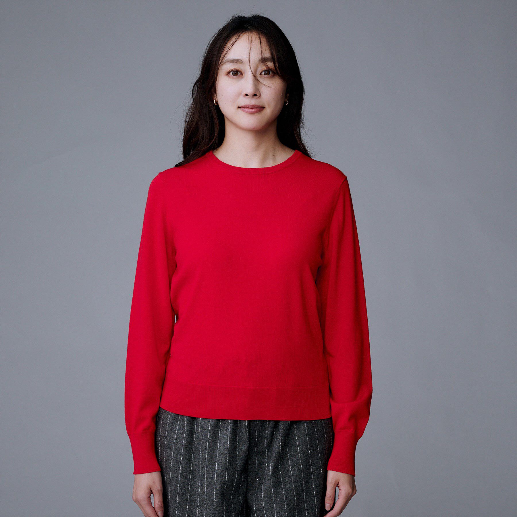 UNTITLED「【アンサンブル可/洗える/ウール100%】クルーネックウールニット」|ニット・セーター|