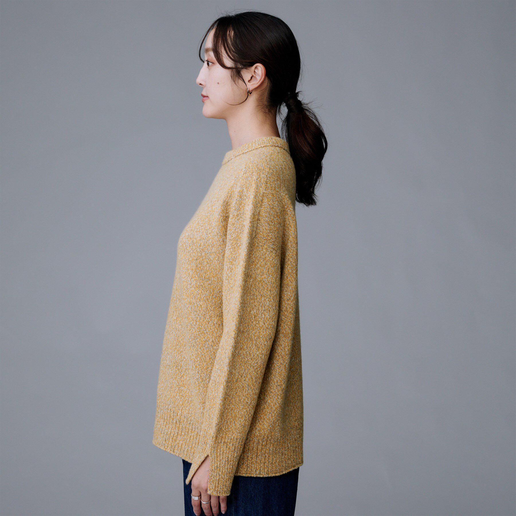 UNTITLED「【ゆったり】三つ杢カラーニット」|ニット・セーター|