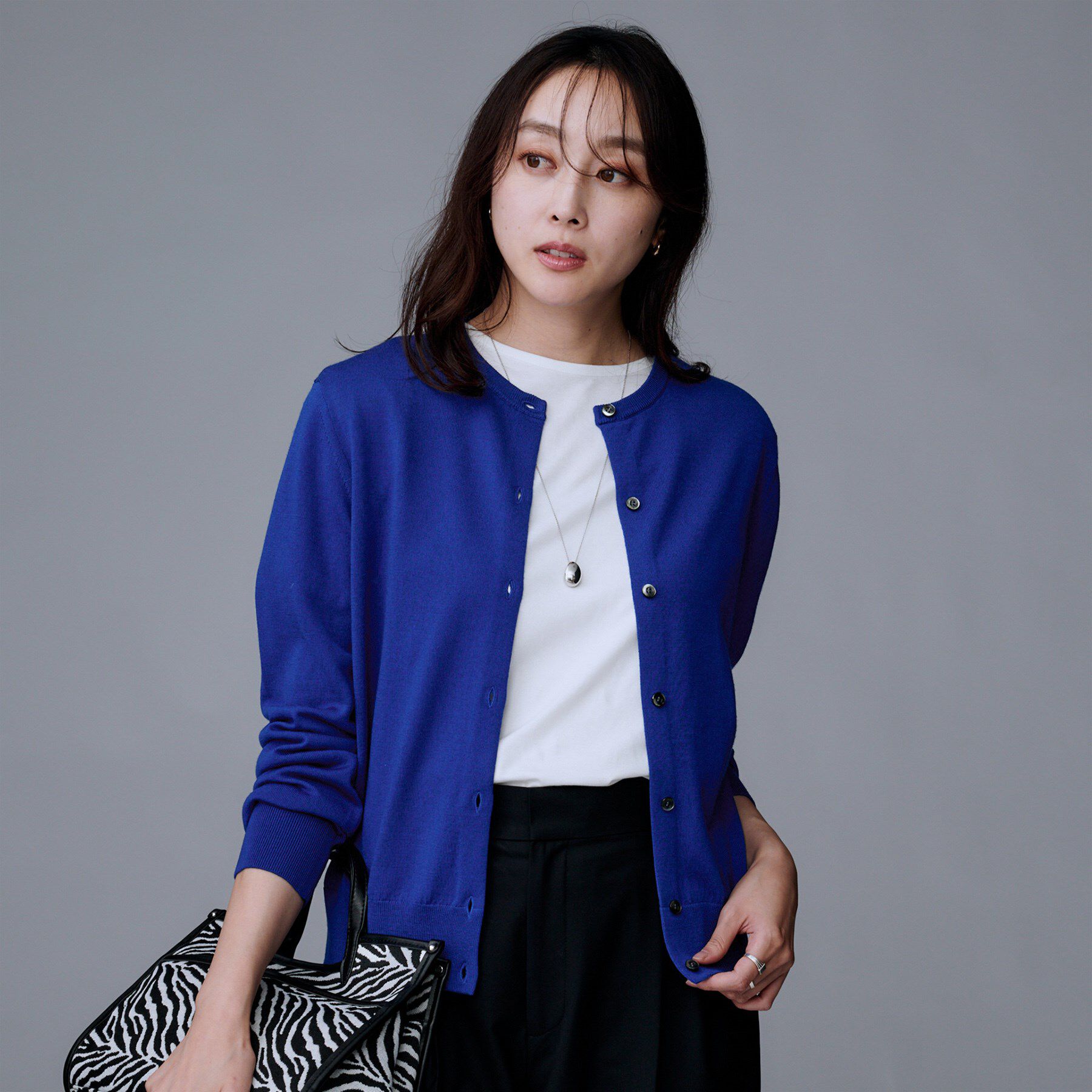 UNTITLED「【洗える/アンサンブル可/ウール100%】ウールクルーカーディガン」|カーディガン|