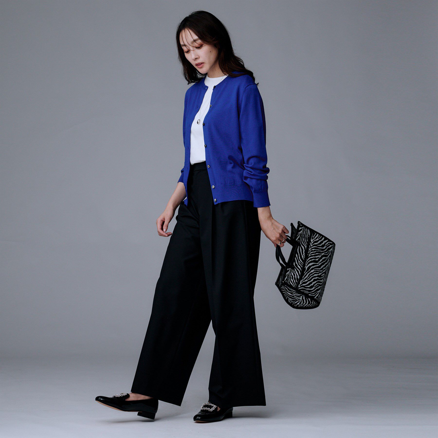 UNTITLED「【洗える/アンサンブル可/ウール100%】ウールクルーカーディガン」|カーディガン|