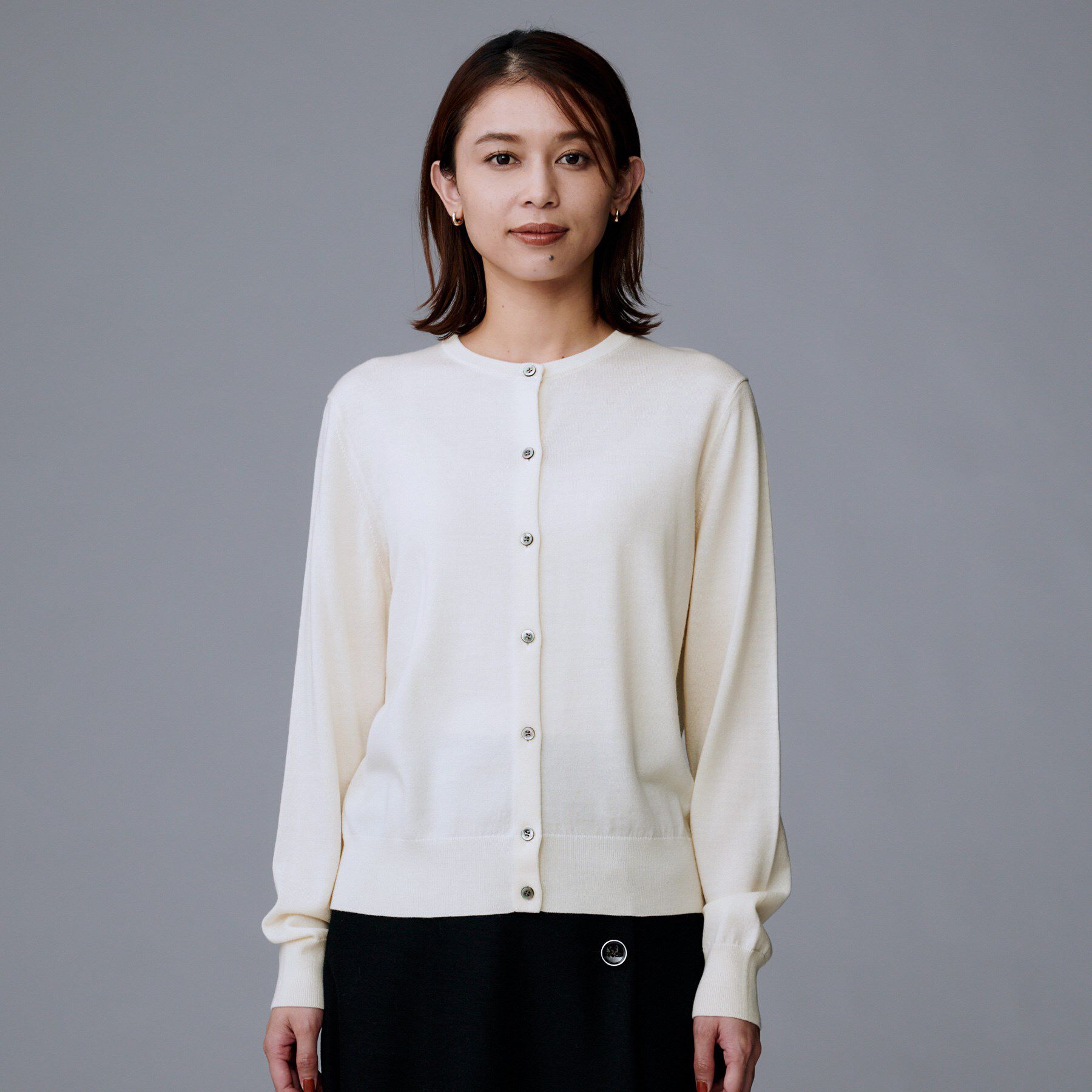 UNTITLED「【洗える/アンサンブル可/ウール100%】ウールクルーカーディガン」|カーディガン|