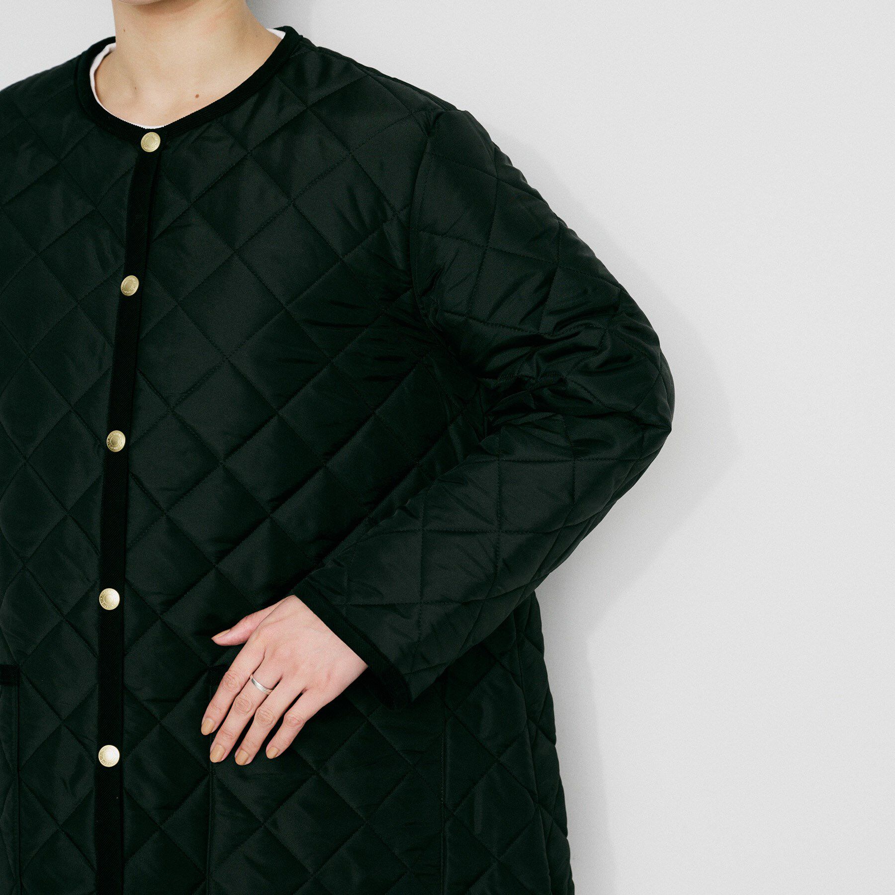 UNTITLED「【 TRADITIONAL WEATHERWEAR 】アークリー Aライン ミドルコート」|ノーカラーコート|