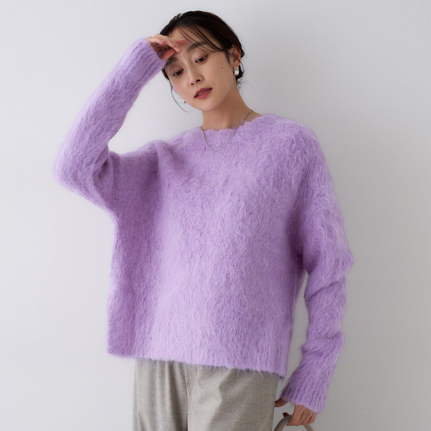 UNTITLED「【ゆったり】アルパカ混シャギーニット」|ニット・セーター|