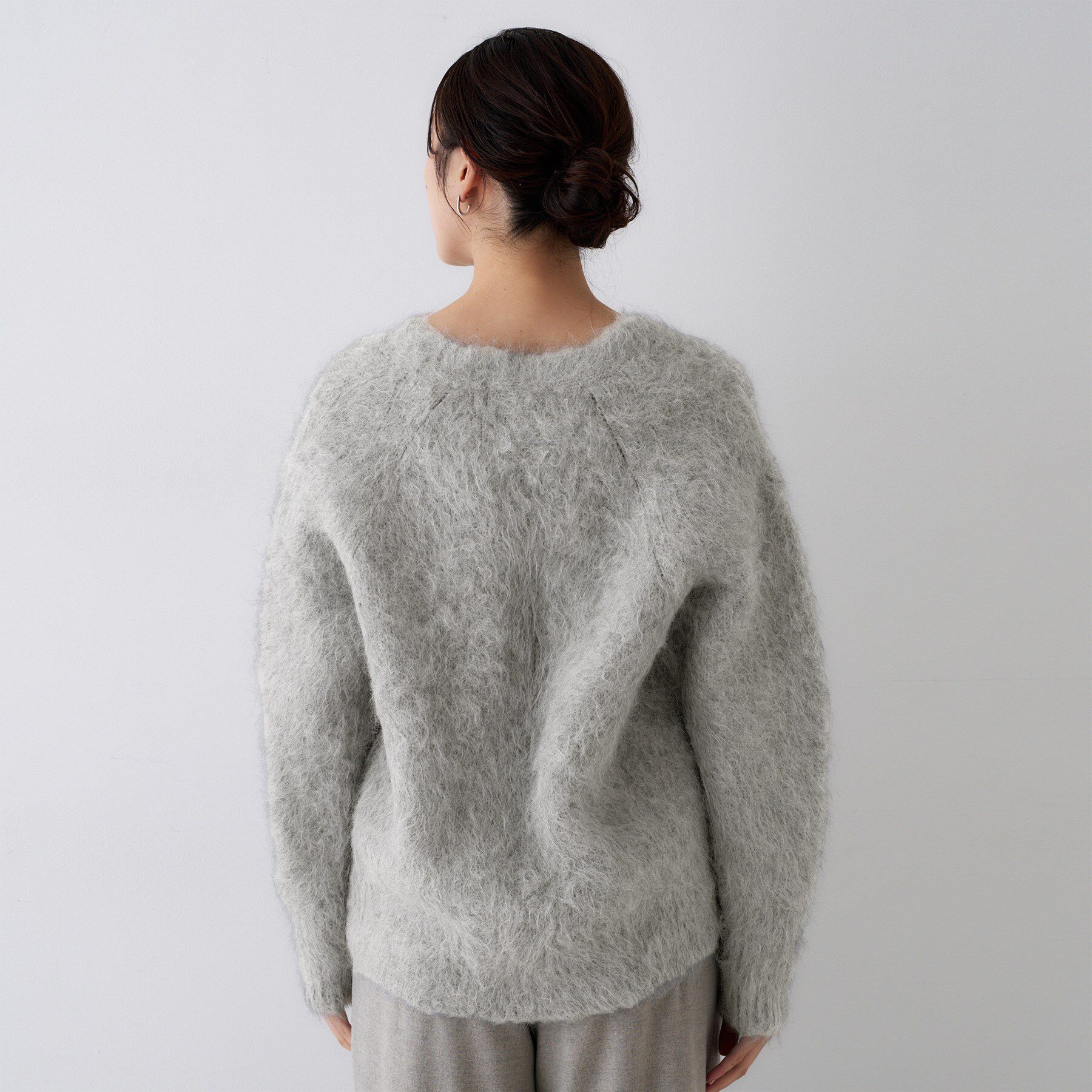 UNTITLED「【ゆったり】アルパカ混シャギー カーディガン」|カーディガン|