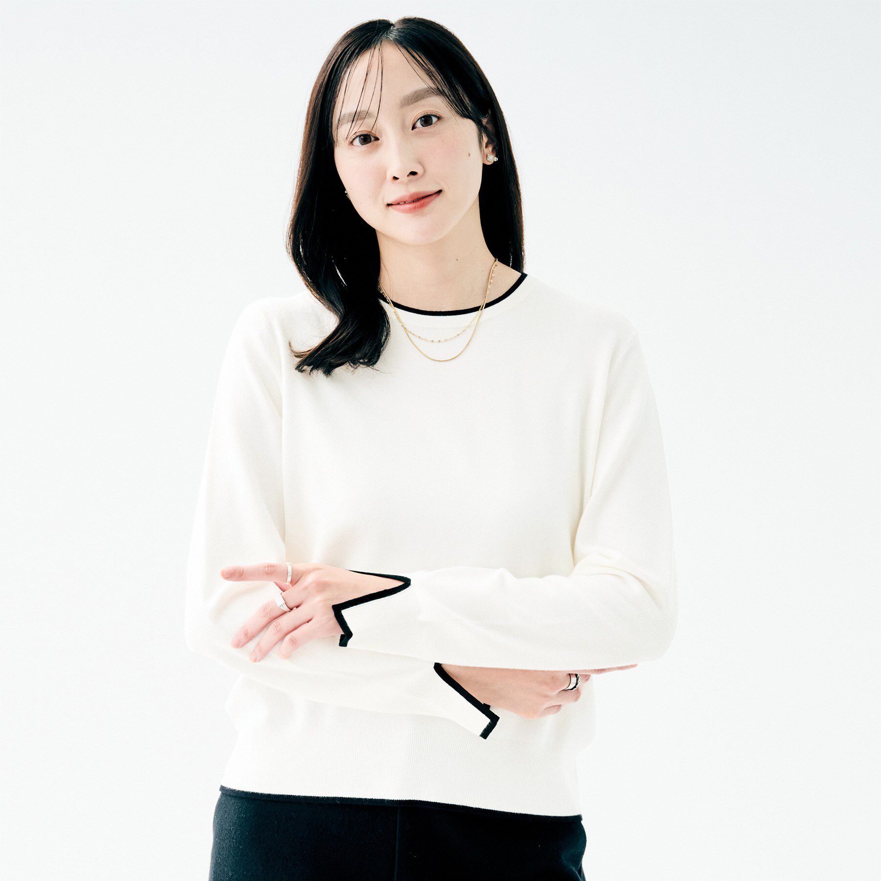 UNTITLED「【アンサンブル可/洗える】ウォームスパンニット」|ニット・セーター|