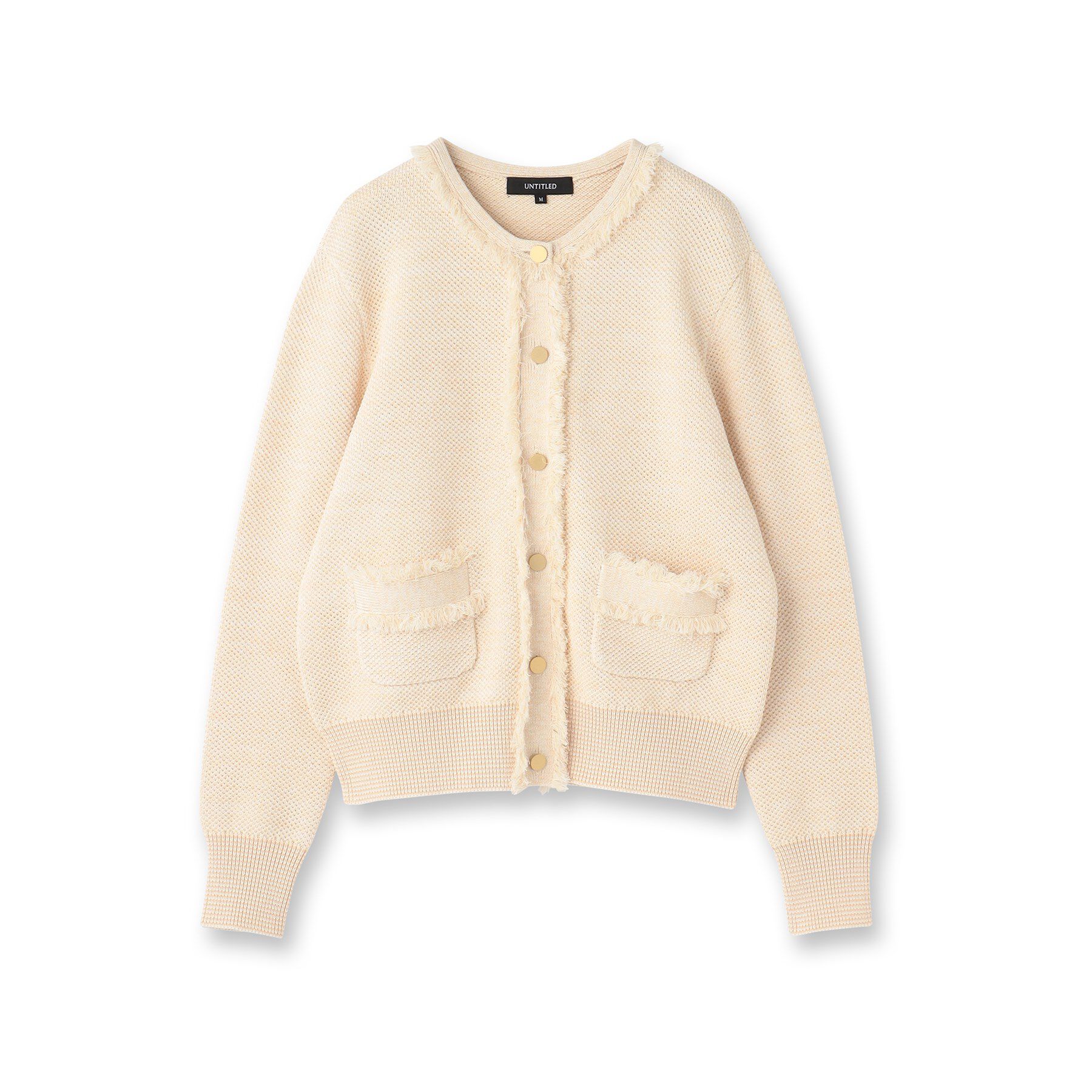 UNTITLED「【洗える/ジャケット風】ツイードニットカーディガン」|カーディガン|