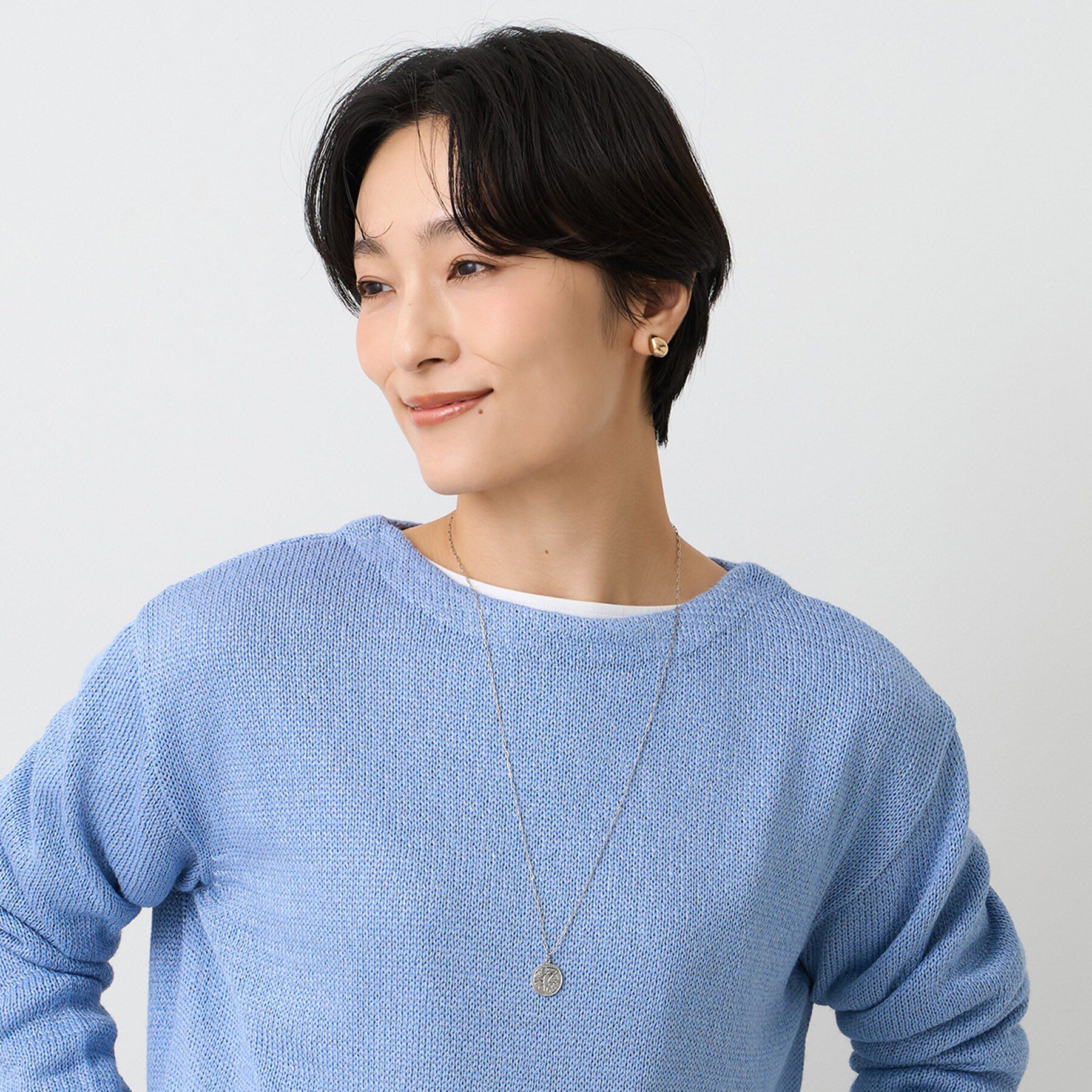 UNTITLED「【ステンレス】レイヤードコインネックレス」|ネックレス|