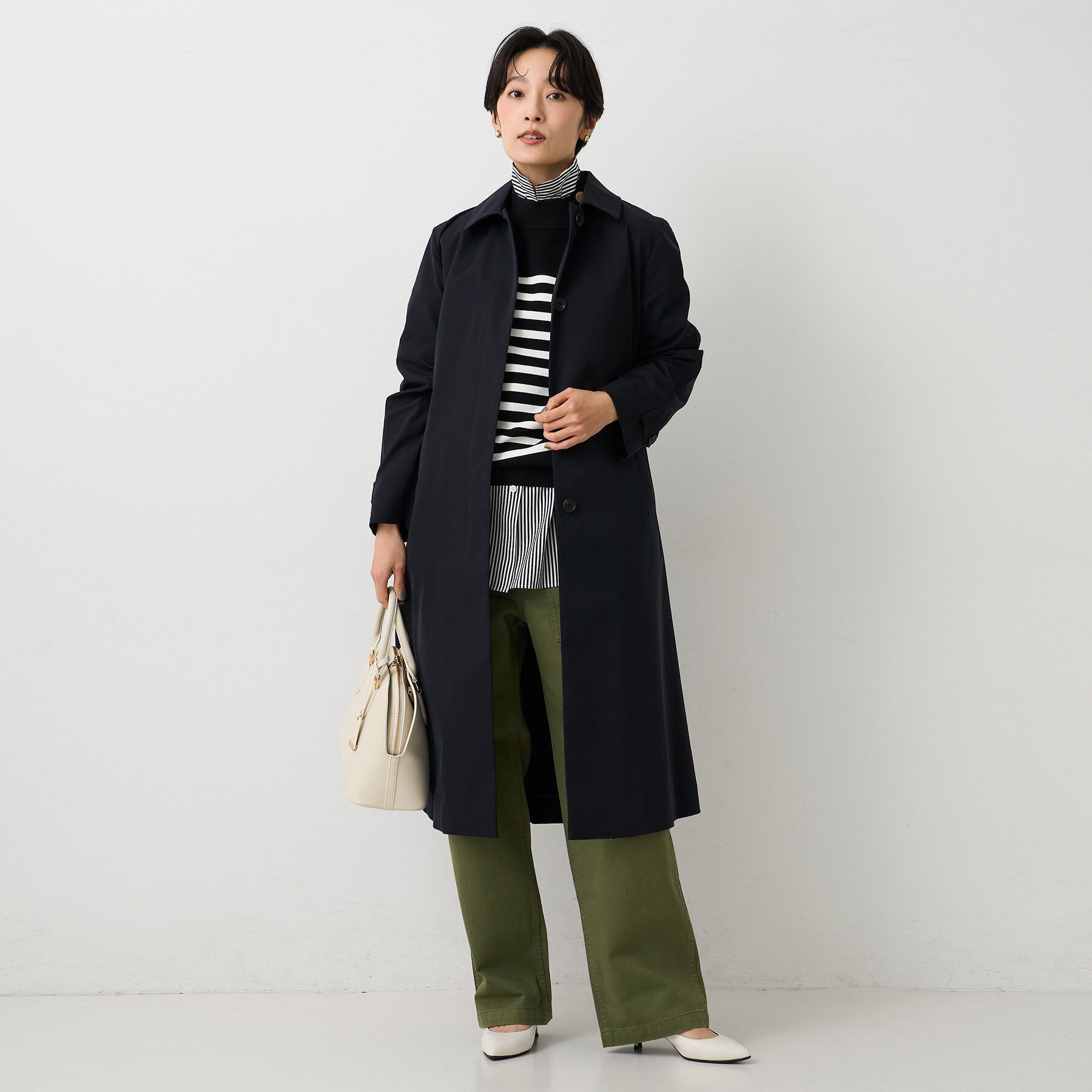 UNTITLED「【はっ水/洗える】タスランステンカラーコート」|ステンカラーコート|