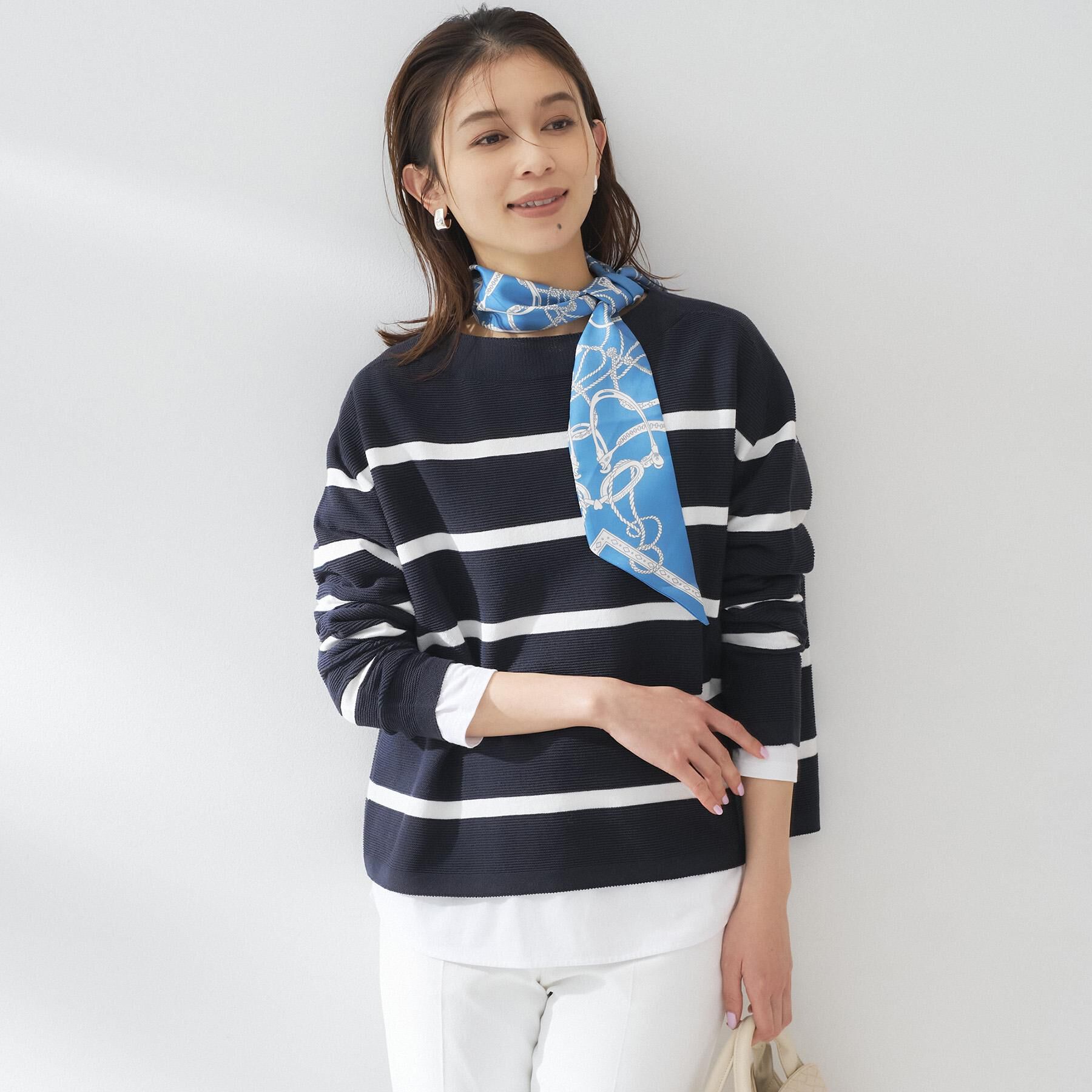 UNTITLED「【ゆったり/洗える】クロップドニットプルオーバー」|ニット・セーター|