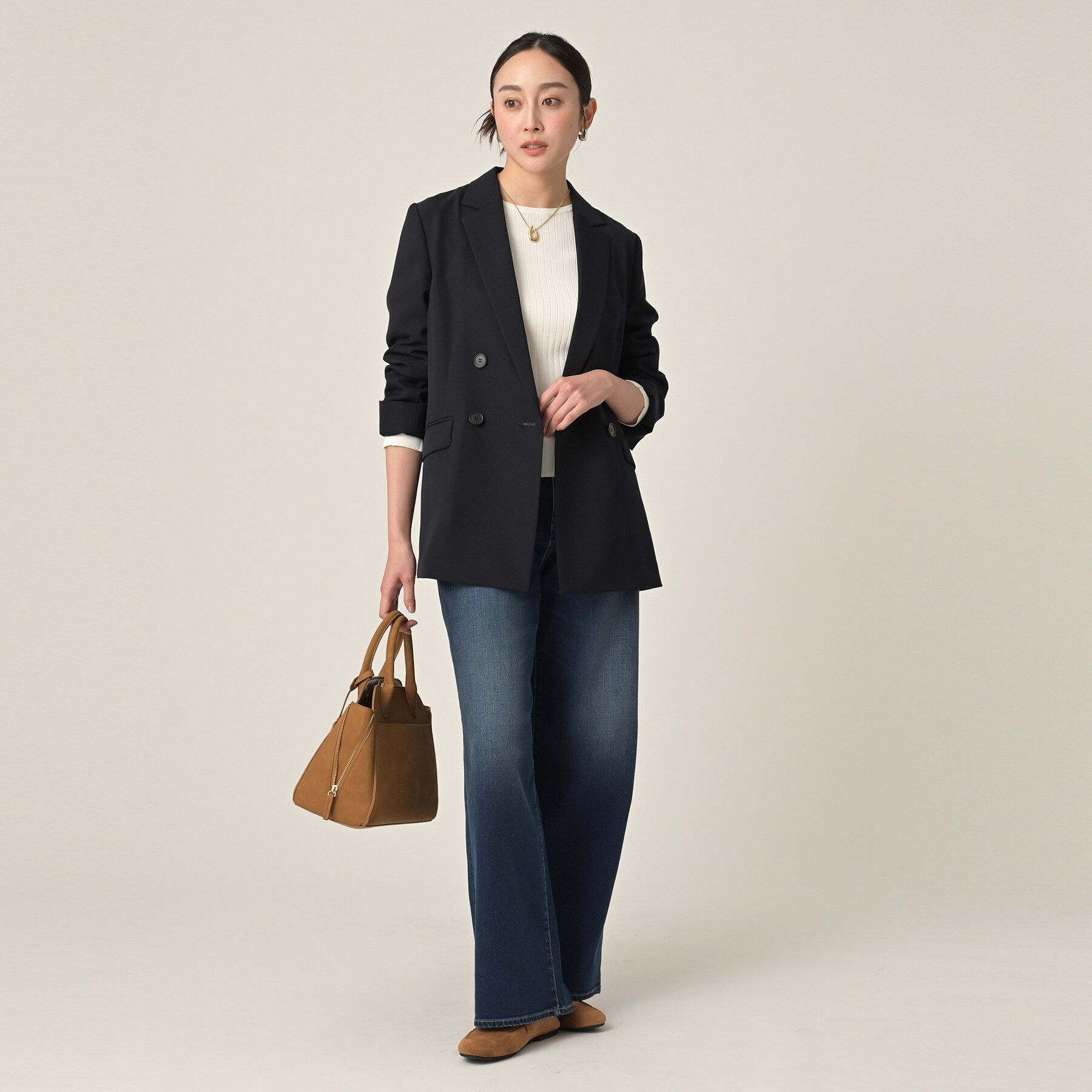 UNTITLED「【アンサンブル可/洗える】ワイドリブニット」|ニット・セーター|